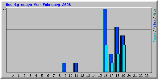 Hourly usage for February 2026