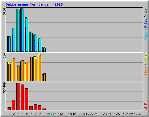 Daily usage for January 2026