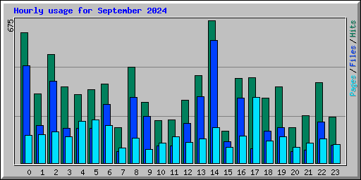 Hourly usage for September 2024