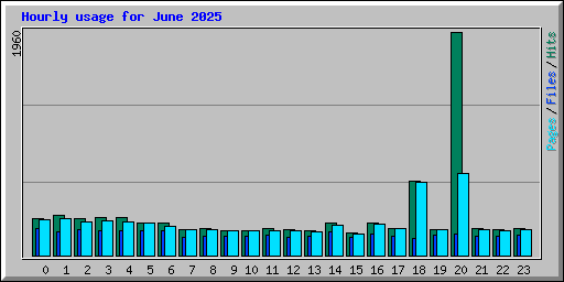 Hourly usage for June 2025