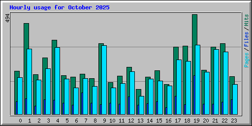 Hourly usage for October 2025