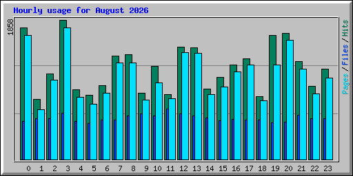 Hourly usage for August 2026