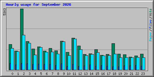 Hourly usage for September 2026