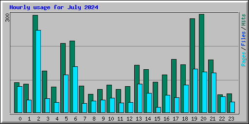 Hourly usage for July 2024