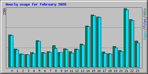 Hourly usage for February 2026