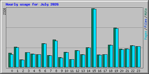 Hourly usage for July 2026